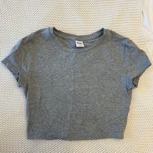 TNA Gray Cropped Tee